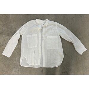 White Eyelet Shirt Labo Art Made‎ in Italy Cotton Button Down Top